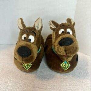 Cartoon Network Scooby Doo Slippers Brown Unisex (M) 7/8 Vintage 90's